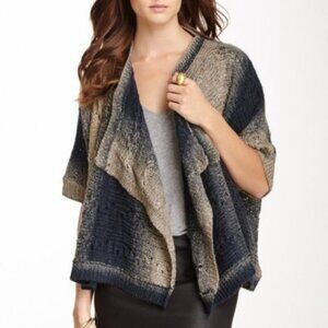 Nostalgia Women's Sweater Cardigan Open Sweater Knit Ombre Large
